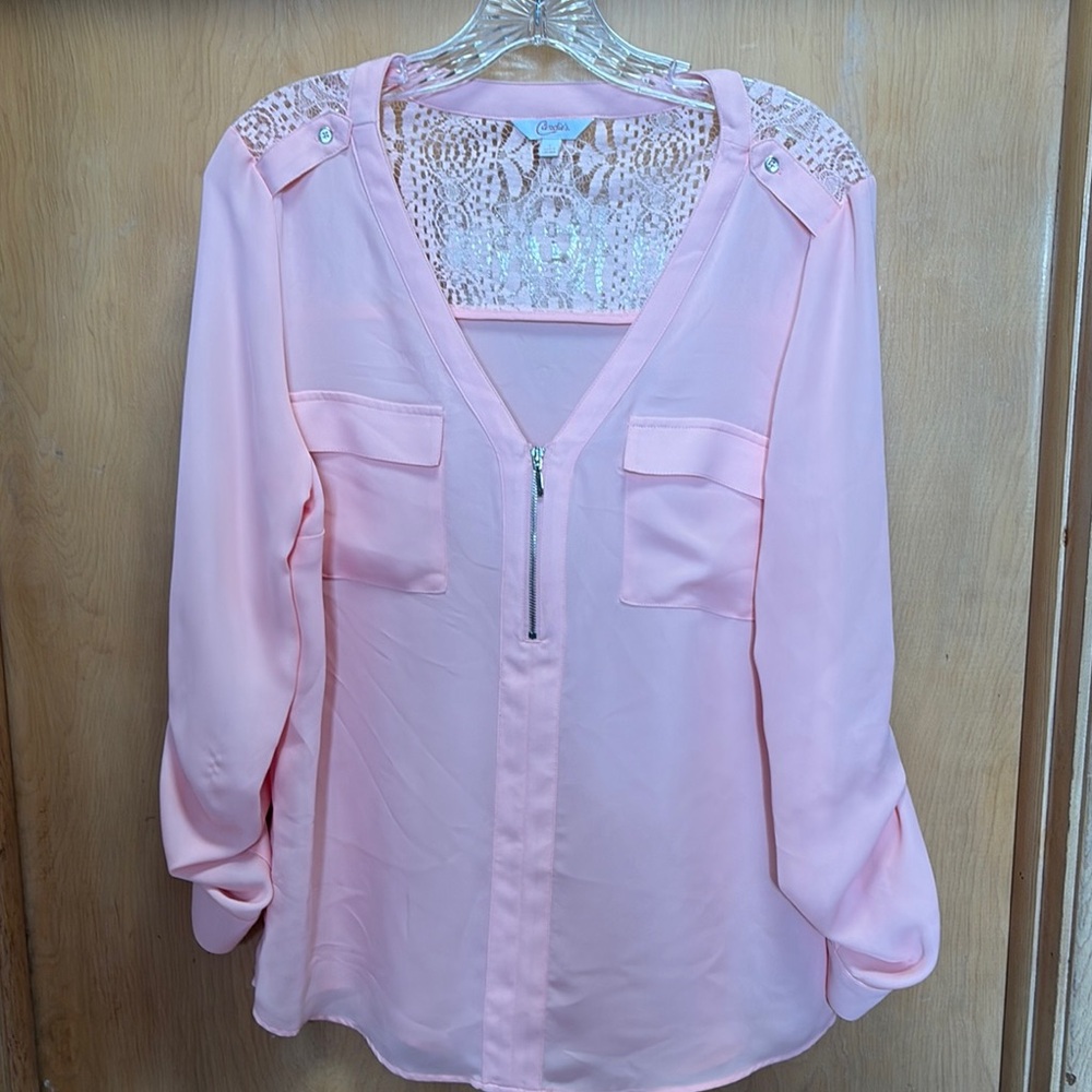 Peach Candies blouse, never worn. Large.